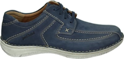 Josef Seibel - ANVERS 08 - Vrije tijdsschoenenHeren veterschoenHeren sneakersCasual - Kleur: Blauw - Maat: 45