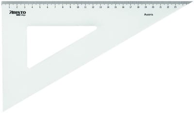 Aristo tekendriehoek - GEOCollege - schaalverdeling 25cm - hoek van 30 en 60 graden - AR-23625
