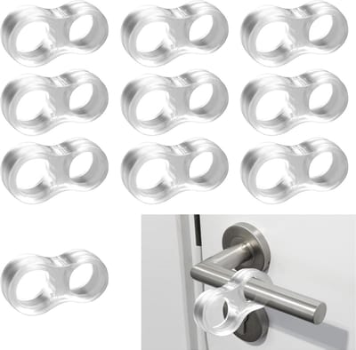 10 stuks (transparant) deurstopgreep, deurstophendelbuffer - deurgreepstopper anti-botsingsring - deurgreepbeschermingsafdekking bescherming - deurstopmuur voor kantoor, school thuis
