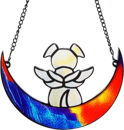 Glas in Lood Hond - Herdenking Suncatcher - Huisdier Herinnering - 100% Handgemaakt - Niet gespecificeerd - Aurora