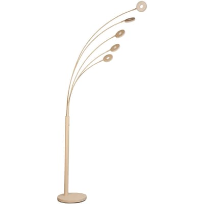 FISCHER & HONSEL LED vloerlamp Dent, zandkleurig Hoogte 225 cm, CCT, 5-lamps.