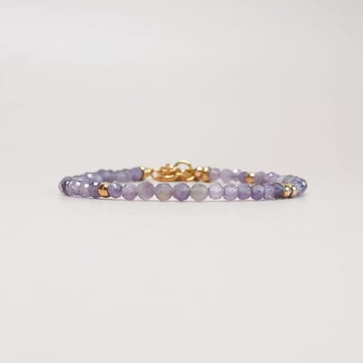 Ava&Imber Sparkling Amethist Armband Stainless Steel (RVS)