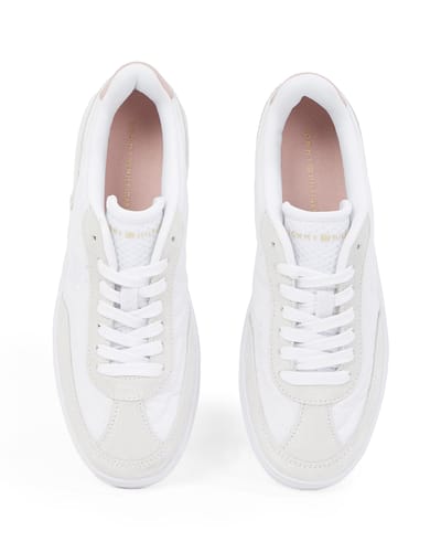 Lage sneakers met applicaties van echt leer, model 'HERITAGE'
