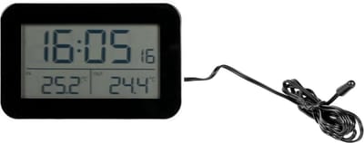Benson Multifunctioneel weerstation - thermometer en alarmklok - 11 x 7,3 cm - binnen en buiten