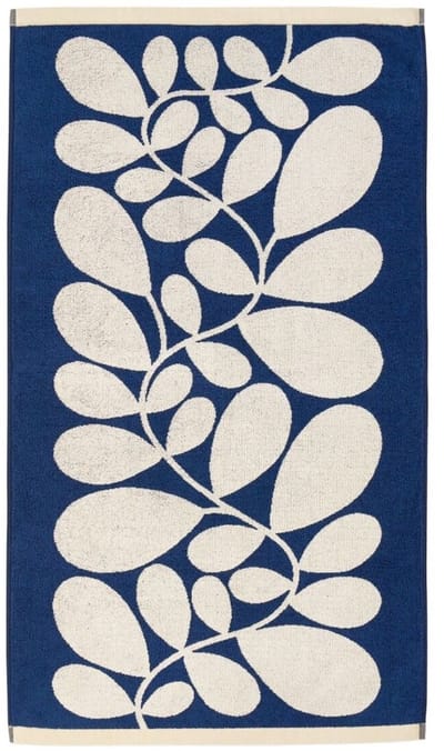 Orla Kiely Sycamore Stripe Dusk jacquard douche-bad handdoek - donkerblauw - 70x125 cm
