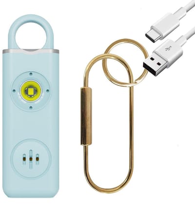130 db Persoonlijke veiligheidsalarm - Draagbaar 130 dB Alarm voor Vrouwen - Zelfverdediging Alarm met Zaklamp - Luid Veiligheidssignaal - Sleutelhanger - Luid alarm - Wolven verjager - USB-oplaadbaar - Voor vrouwen, kinderen, senioren - Groen