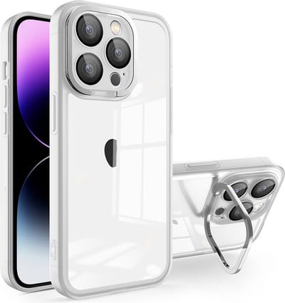 iPhone 12 PRO MAX Hoesje - Transparant - Doorzichtige Achterkant - Met Standaard - Provium