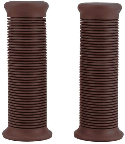 SolidChoice - Motorfiets Stuur Grips - Universele Handgrepen - Vintage Stijl - Rood Bruin - Comfortabel en Duurzaam - Geschikt voor Diverse Motoren