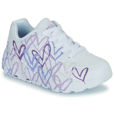 Skechers Uno Lite - Spread The Love - Meisjes Sneakers - Wit
