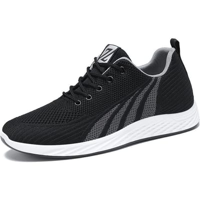 Mesh Sneakers Lente Zomer Nieuwe Herenschoenen Koreaanse Mode Hardlopen Zwarte Schoen Ademende Mesh Schoenen 39 black