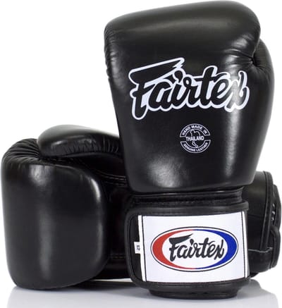 Fairtex BGV1 Muay Thai Bokshandschoenen 16 Oz – Premium Leer – Zwart