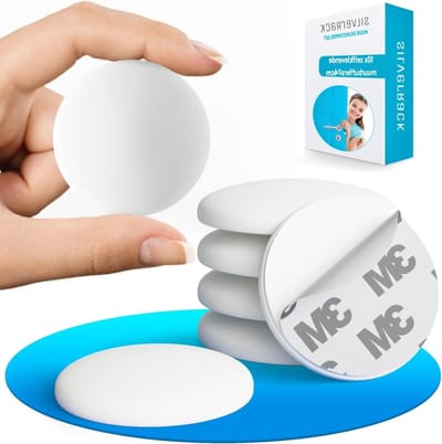 Deurstopper muur zelfklevend wit wandbuffer | bescherming muur en deur - deurbuffer wandbescherming - deurklinken stopper - slaande deuren - 10 stuks
