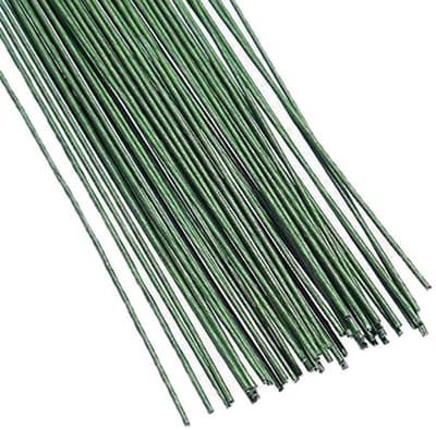 Bloemendraad Groen - Knutseldraad Stelen - Bloemstukken Maken - Flexibel Buigbaar - 60 cm 12 Stuks - Groen