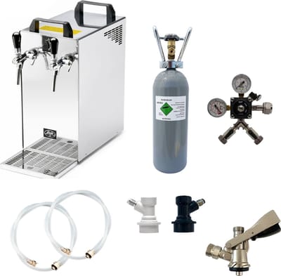 Complete set - Biertap - Kontakt 40 - 2-kraans, 50 liter/u - met Fustkoppeling Type S en NC Adapter