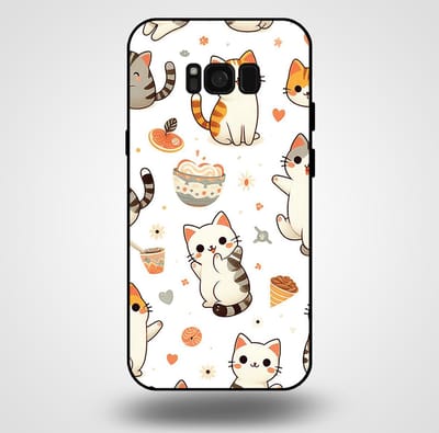 Smartphonica Telefoonhoesje voor Samsung Galaxy S8 met katten opdruk - TPU backcover case katten design geschikt voor Samsung Galaxy S8
