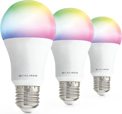 Caliber Smart Lamp E27 - Slimme Lamp RGB en Warm Wit - Set van 3 - Slimme verlichting - LED Lamp Ledlamp - Dimbaar - Tuya Smart (HBT-E27-3PACK)