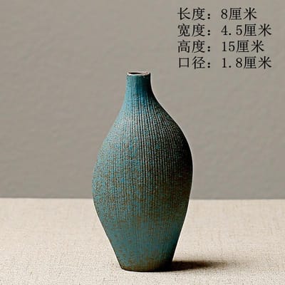 Terracotta vaas in Japanse stijl Imitatie steen Abstracte bloemschikker Tafelblad Vintage ornament Woonkamer bloemenvaas