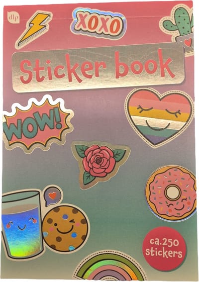 Stickerboek lifestyle & quotes – 15 vellen – 250-300 stickers – trendy illustraties, teksten, hartjes, eten, mode & iconen – creatief stickerboek voor school en thuis