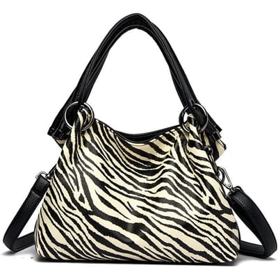 Mode Nieuwe Luipaardprint Zebrapatroon Damestas Zomer Trendy Veelzijdige Crossbody Tas Kleine Tote Handtas Schoudertas black