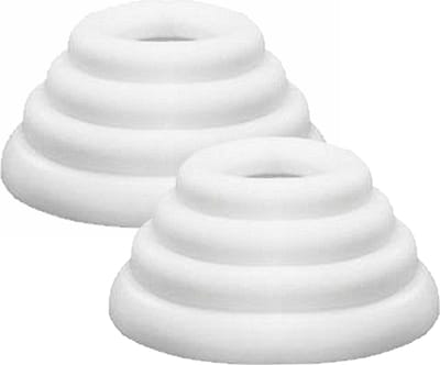 Rayher Hobby Piepschuim vorm/figuur Platte ringen - set van 8x - wit - D20/25/30/35 cm - knutselen