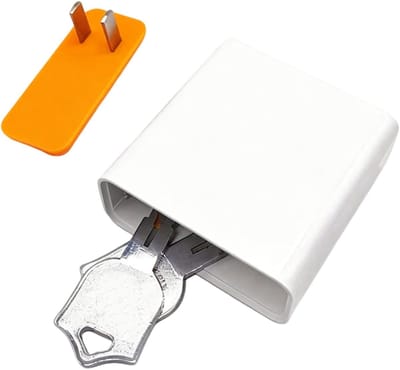 Geheime Kluis - Verborgen Opslag - Waardevolle Spullen Beveiligen - Lader Ontwerp - 9x5x3 cm - Wit