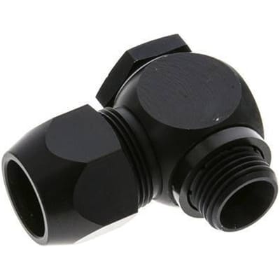 20x13mm & G1/2'' Aluminium L-Vorm Knelfitting Buitendraad 10bar Kunststof en Polyamide