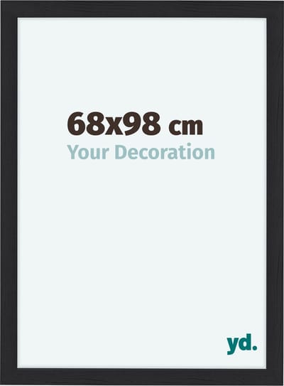 Your Decoration - Fotolijst 68x98 cm - MDF - Zwart Houtnerf - Como