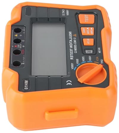 Digitale Megohm-meter - Isolatietester - Elektrische Metingen - Automatische Ontlading - Groot LCD Scherm - Oranje