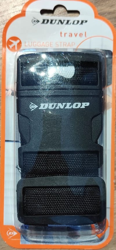 2x kofferriem - Dunlop kofferriem - bagageriem - luggage strap - 2 stuks - zwart