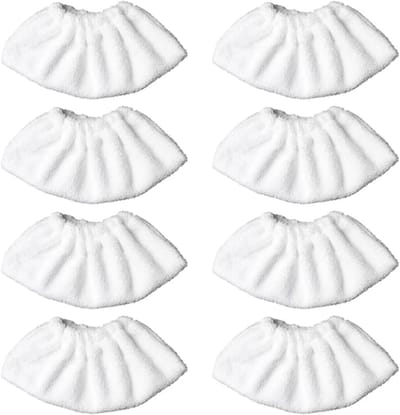 Moppen Doeken - Stoomreiniger Pads - Vloeren Reinigen - Kwaliteit Microvezel - Set Van 4 - Wit Zwart
