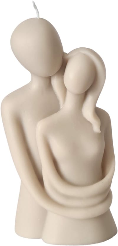 Figuurkaars-Knuffelend Paar -Koppel-Lovers- Romantische cadeau-Latte