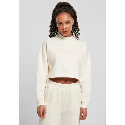 Dames sweatshirt Urban Classics cropped oversized high neck crew-grandes tailles
