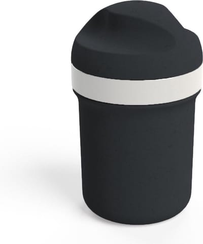 Koziol Mini Drinkfles Oase 200 Ml 7,5 X 9 Cm Zwart/wit
