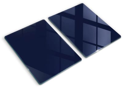 Wallfluent Glazen Snijplanken - Marine Snijplanken Glas - 2 stucks 40 cm x 52 cm - Marine Snijplanken van Glas - Hittebestendige Glazen Snijplank - Decoratieve Glazen Snijplank - Glazen Snijplank met Antislip