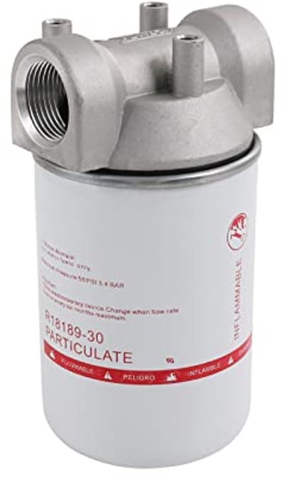 Hoge Doorstroom Brandstoffilter 1" NPT 30 Micron voor Mobiele en Stationaire Brandstofpompen