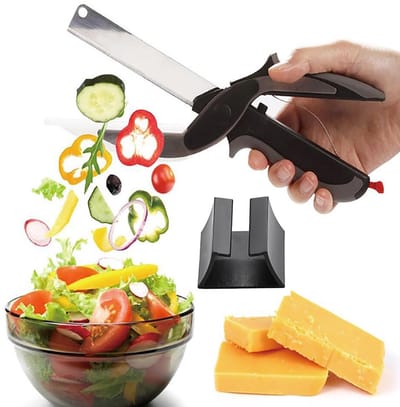 Dailygoods- Keukenschaar 2-in-1 - Multifunctionele Snijschaar - Ergonomisch Ontwerp - Ruimtebesparend - Geschikt voor Groenten/Vlees - Eenvoudig te Demonteren