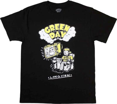 Green Day - Longview Doodle Heren T-shirt - S - Zwart