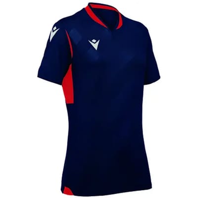 Macron Alya Shirt Korte Mouw Dames - Marine / Rood | Maat: 3XL