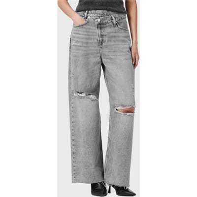 AllSaints Aki Crossover Jean Destroy Grey Taglia: W25 | Jeans Outlet | Donna | Grigio