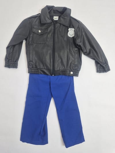 Politie Pak Kids Kinderen Unisex Zwart / Blauw Politie en Boeven Maat 116