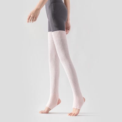 Yoga Beenwarmers Herfst Winter Warm Dames Voetbedekking Oefening Fitness Effen Kleur Gebreide Lange Sokken Stappend Knie Over Sokken 35-39 gray