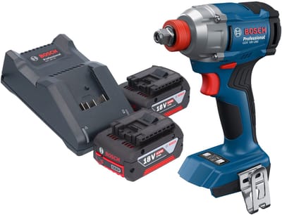 Bosch GDX 18V-285 Professional accu-slagschroevendraaier 18 V 285 Nm 1/4'' borstelloos + 2x accu 4,0 Ah + oplader