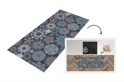 Keukenloper - Loper keuken - Patronen - Ornament - Versiering - 120x50 cm - Keukenloper vinyl