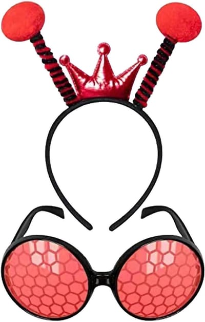 Antennes Haarband en Zonnebril Set, Insecten Kostuumaccessoires voor Vrouwen en Mannen – Perfect voor Carnaval en Cosplay met Bijen en Vlinders