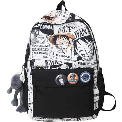Straat Trend Gedrukt Graffiti Student Schooltas Super Coole Anime Jongen Rugzak Grote Capaciteit Casual Rugzak single bag