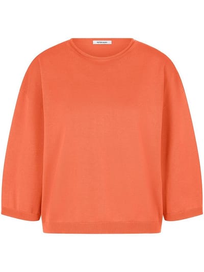 Trui ronde hals gemaakt 100% SUPIMA® katoe Van Peter Hahn oranje