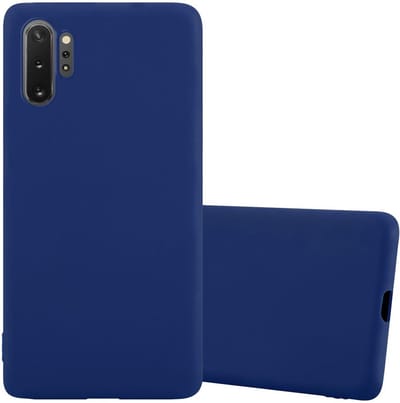 Cadorabo Hoesje geschikt voor Samsung Galaxy NOTE 10 PLUS in CANDY DONKER BLAUW - Beschermhoes gemaakt van flexibel TPU silicone Case Cover
