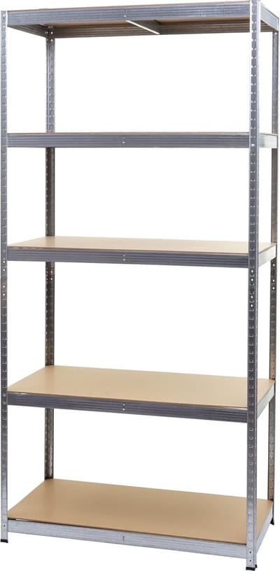 MCW-E33, insteekbare kelderrekken, 875kg staal 5 planken ~ gegalvaniseerd 200x100x60cm