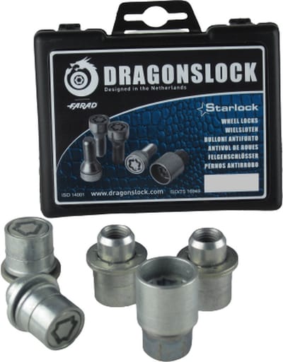 Velgenslot - Wielslot geschikt voor de Lexus IS vanaf 1999 - Merk Dragonslock - Verzinkt - Kleur Grijs