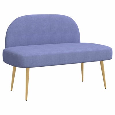 vidaXL - Gevuld - bankje - met - rugleuning - Spijkerblauw - 110 - x - 60 - x - 76 - cm